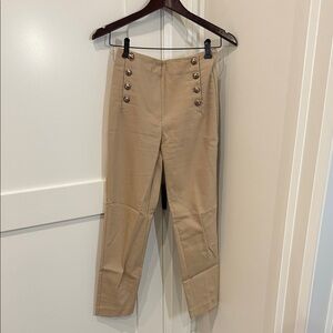 Mango Tan Cropped Women's Pants